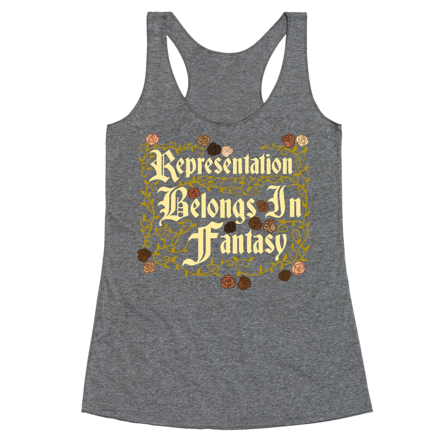 Representation Belongs In Fantasy Racerback Tank