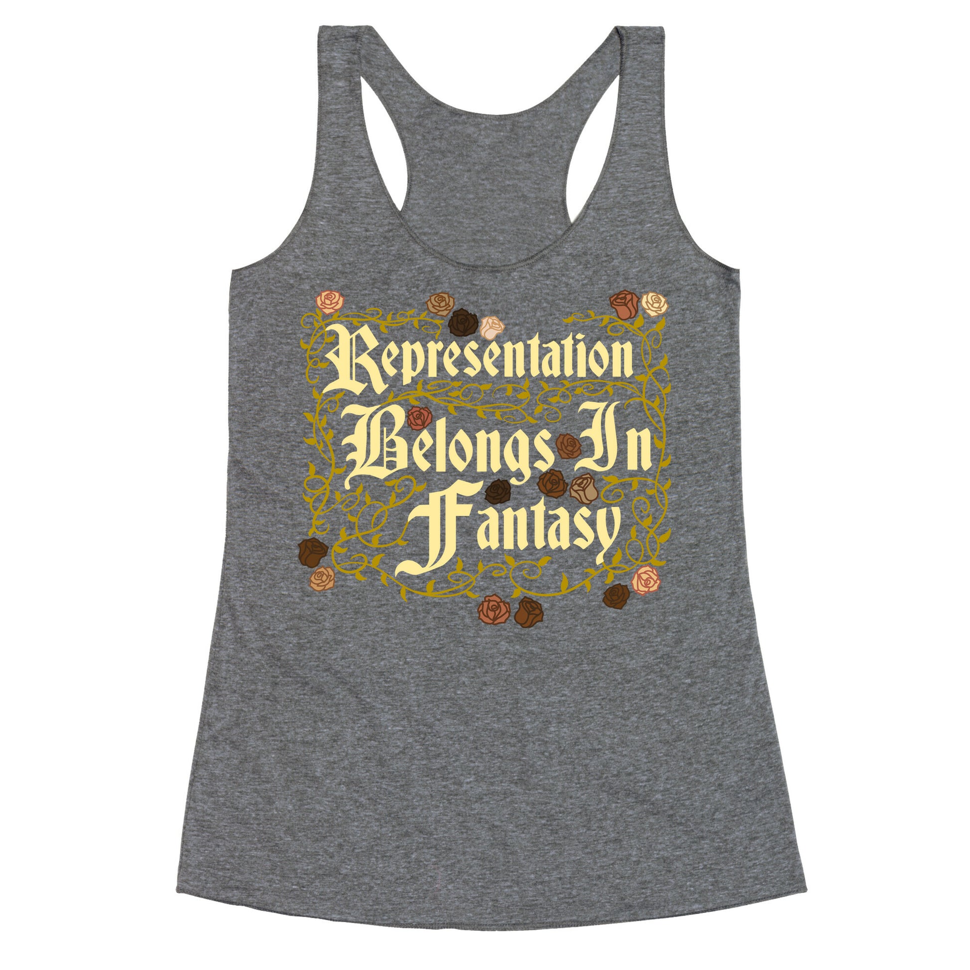 Representation Belongs In Fantasy Racerback Tank