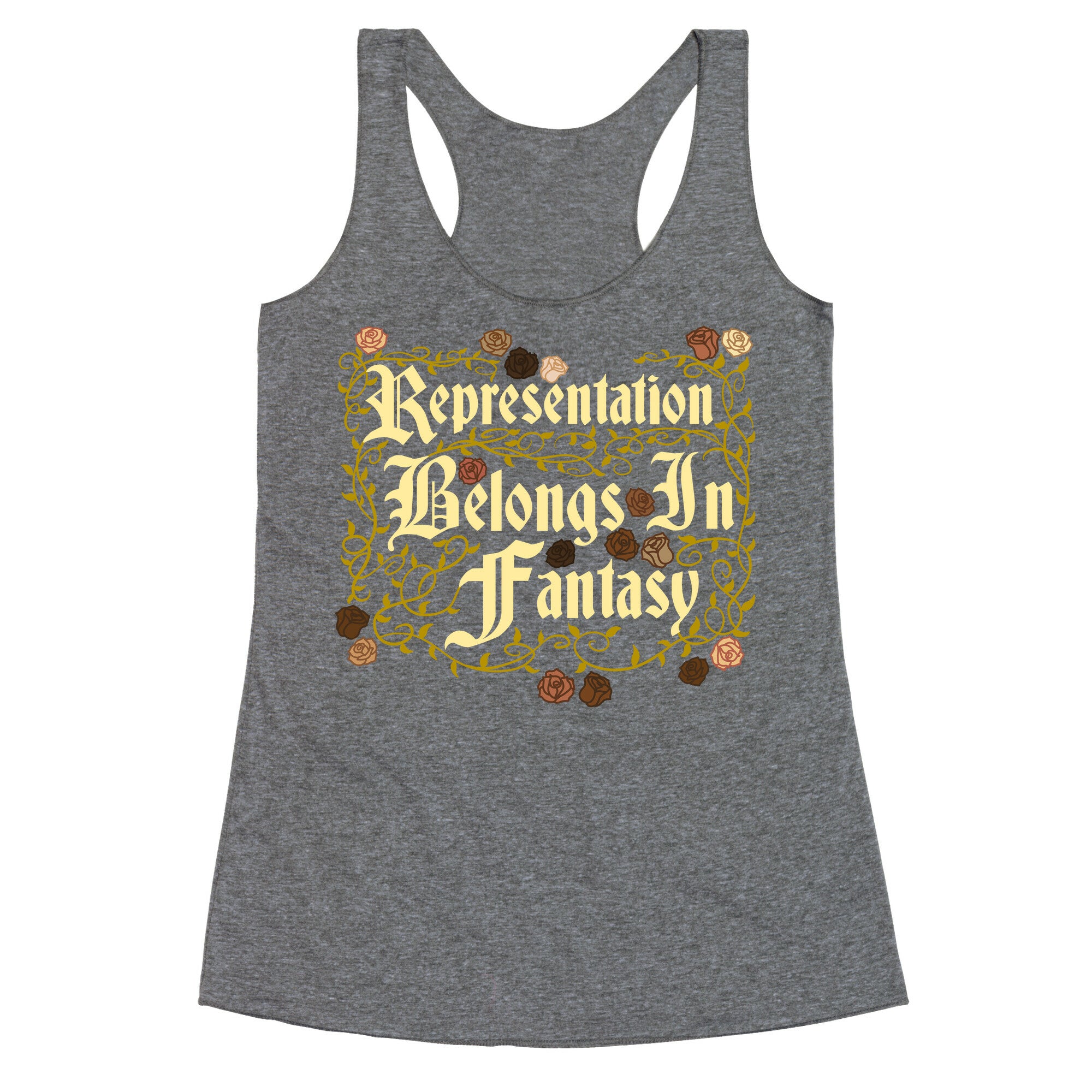 Representation Belongs In Fantasy Racerback Tank