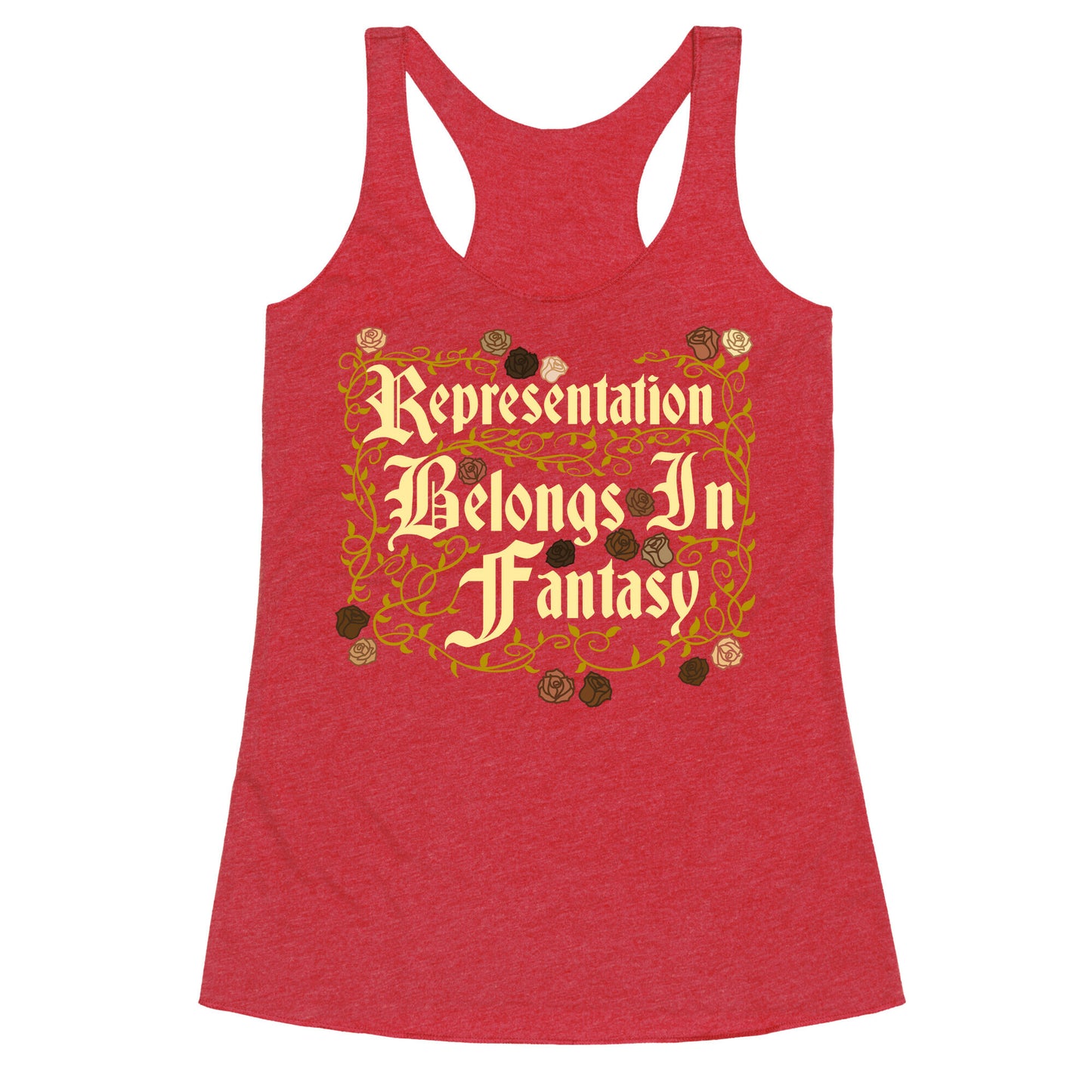 Representation Belongs In Fantasy Racerback Tank