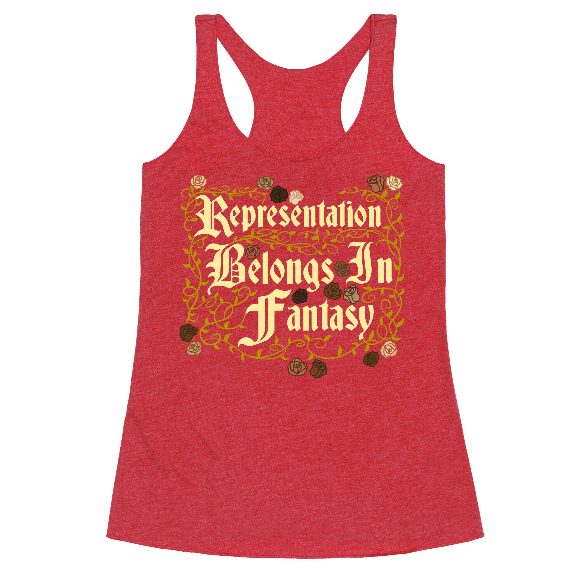 Representation Belongs In Fantasy Racerback Tank