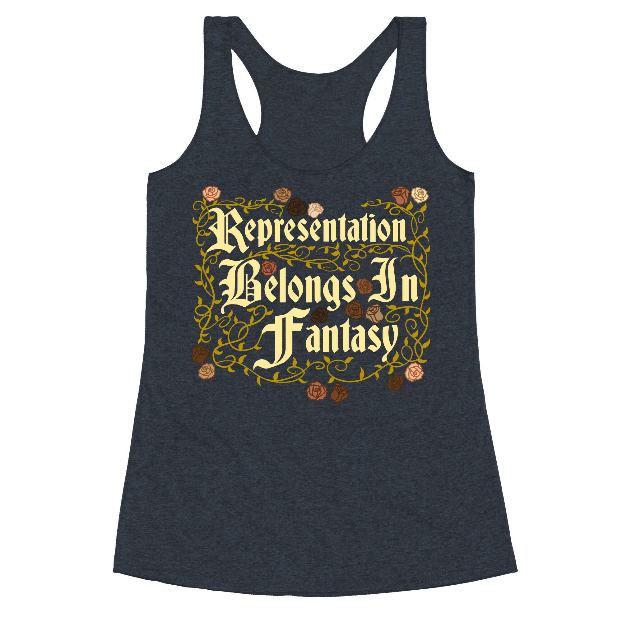 Representation Belongs In Fantasy Racerback Tank