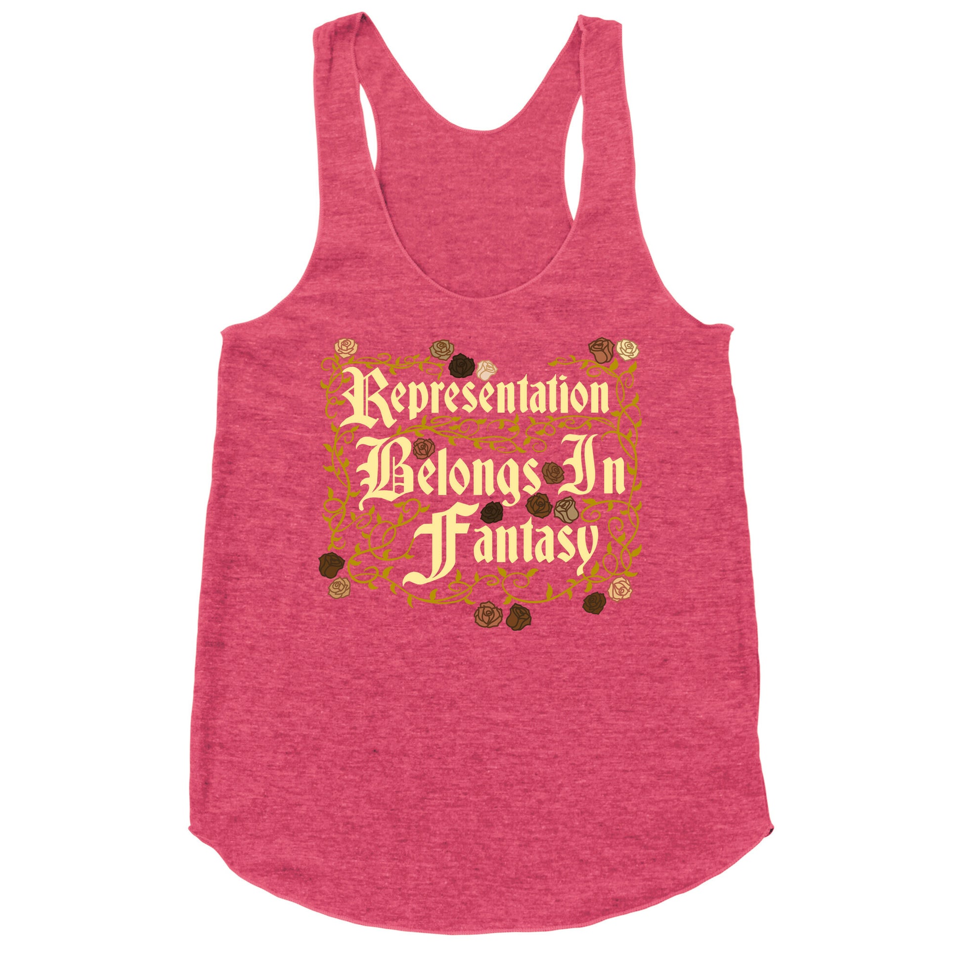 Representation Belongs In Fantasy Racerback Tank