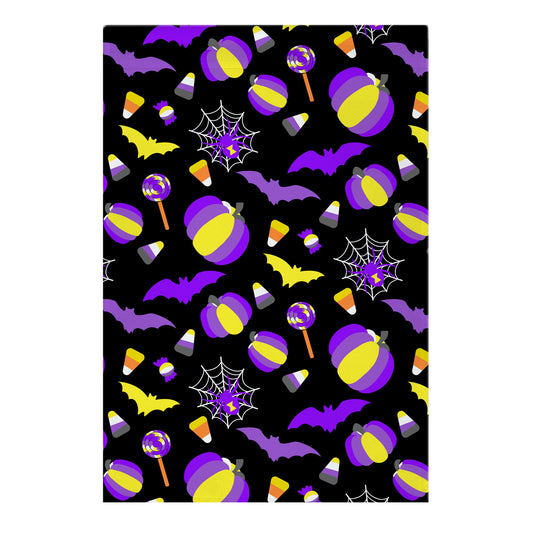 Nonbinary Pride Halloween Pattern Garden Flag