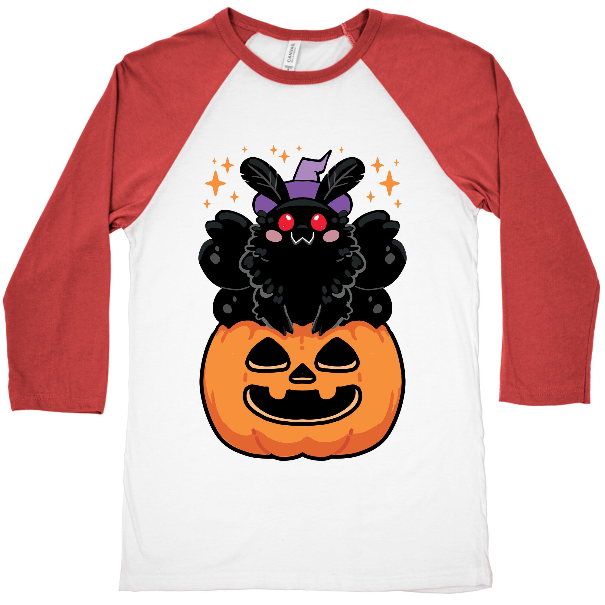 Cute Halloween Mothman Baseball Tee