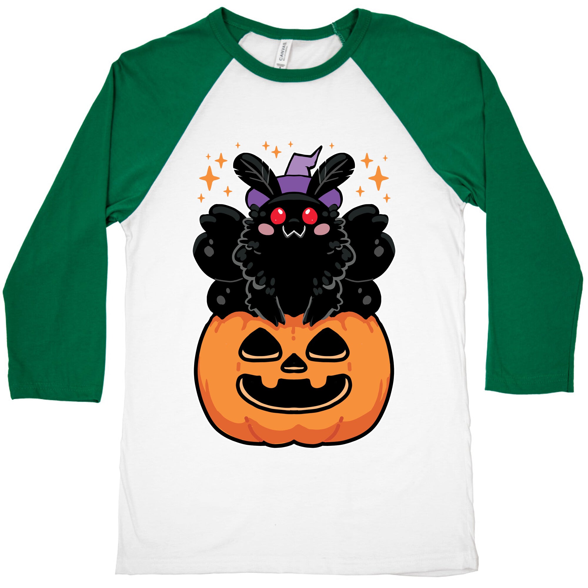 Cute Halloween Mothman Baseball Tee