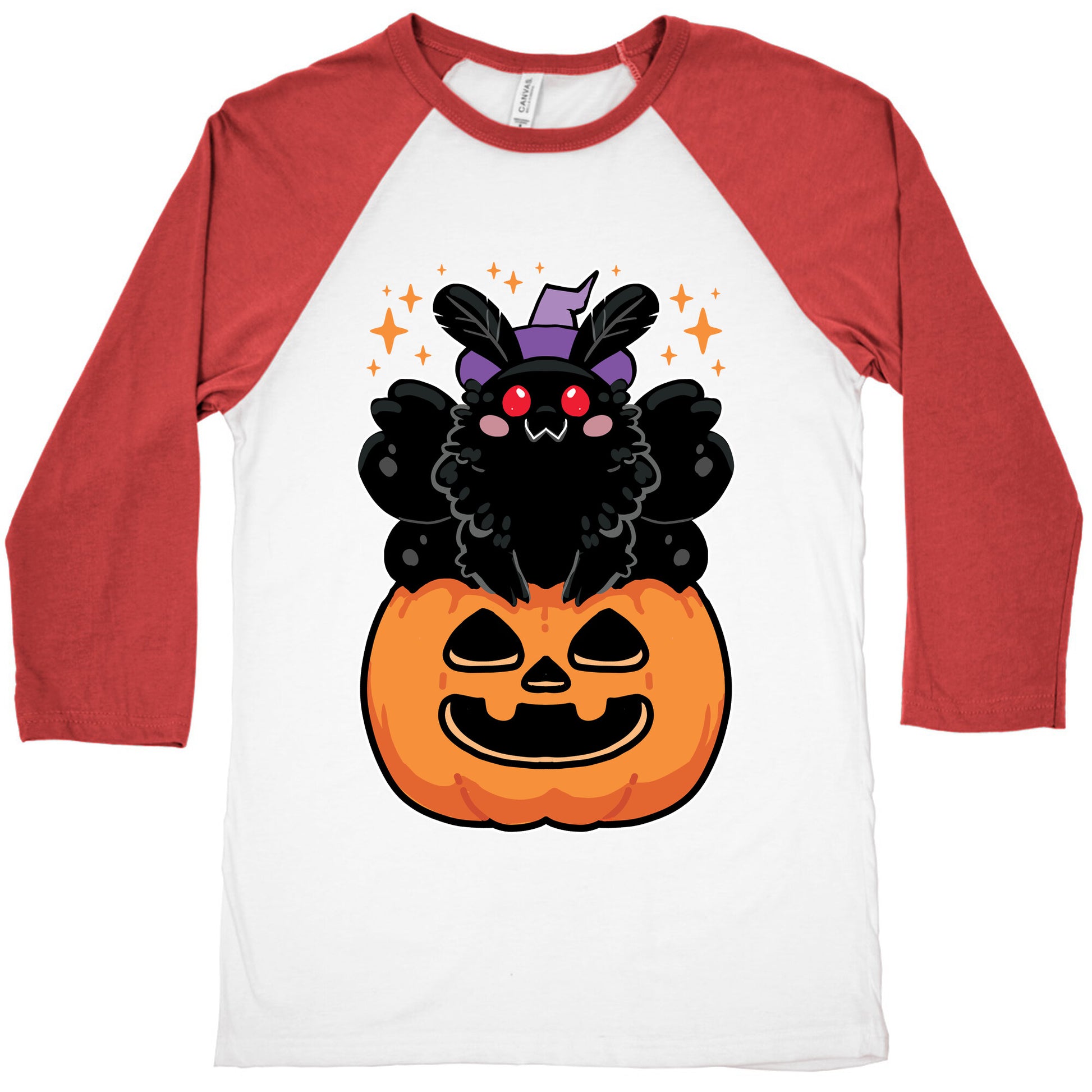 Cute Halloween Mothman Baseball Tee