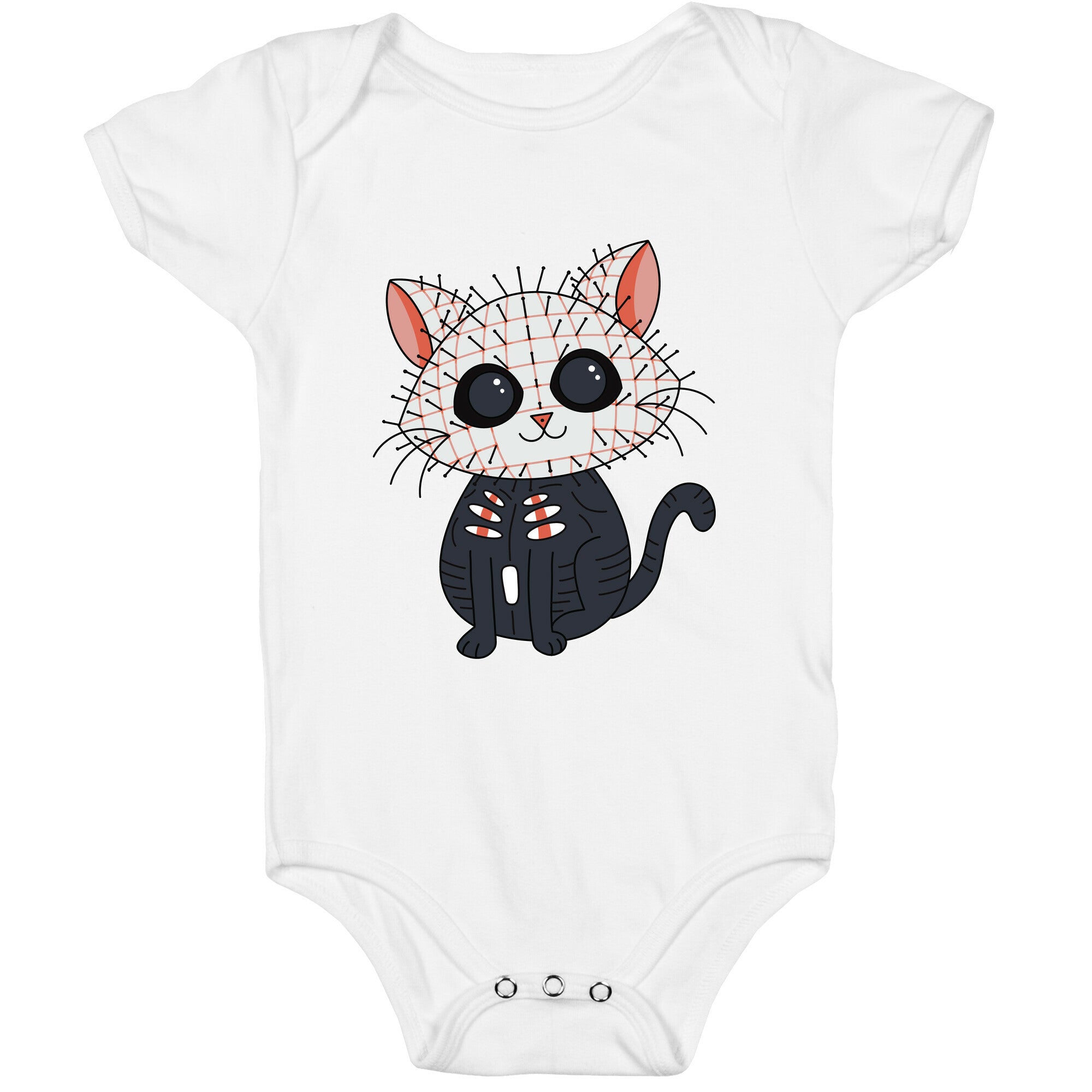 Hellraiser Pinhead Kitten Baby One Piece
