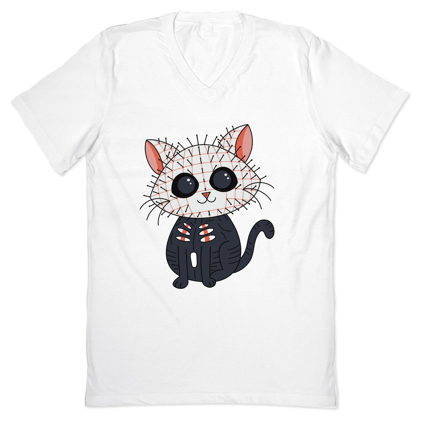 Hellraiser Pinhead Kitten V-Neck