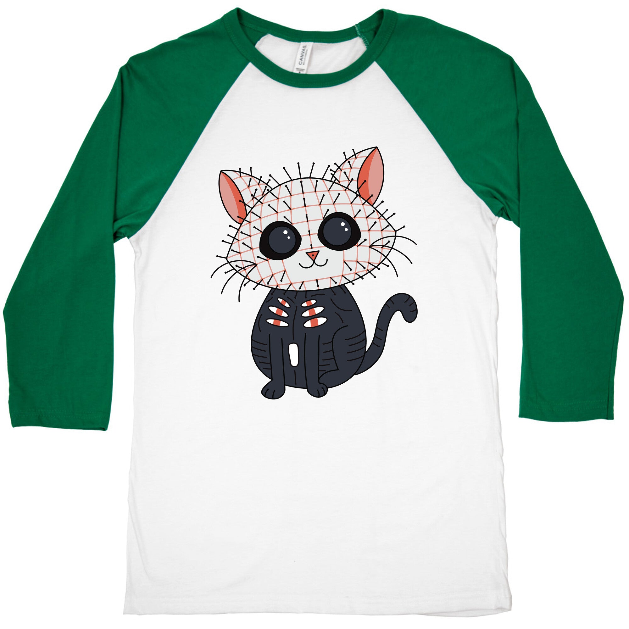 Hellraiser Pinhead Kitten Baseball Tee