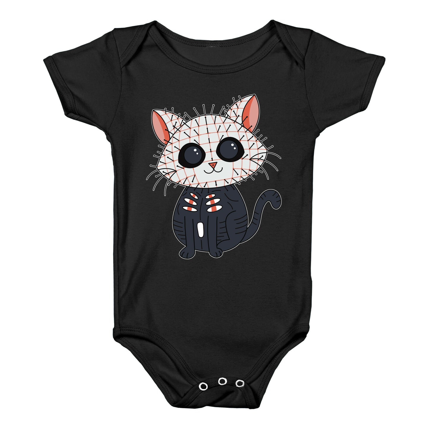 Hellraiser Pinhead Kitten Baby One Piece