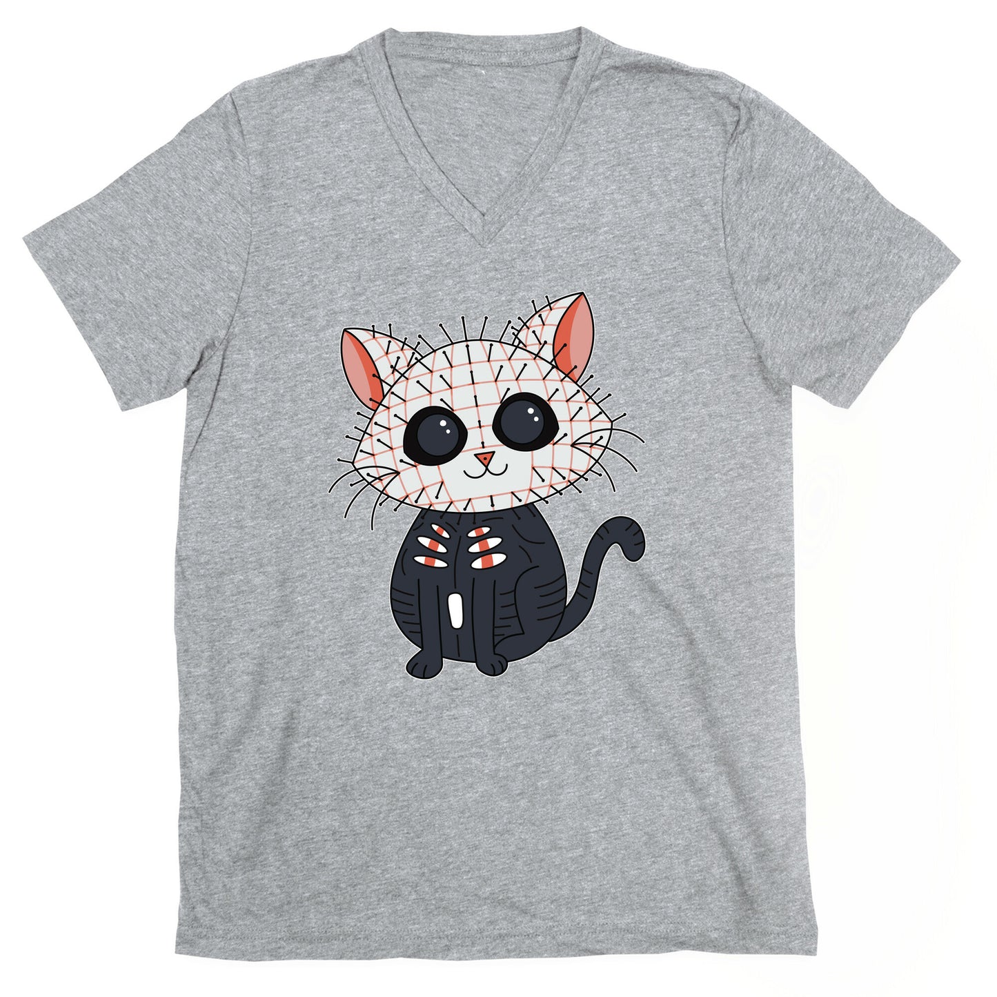 Hellraiser Pinhead Kitten V-Neck