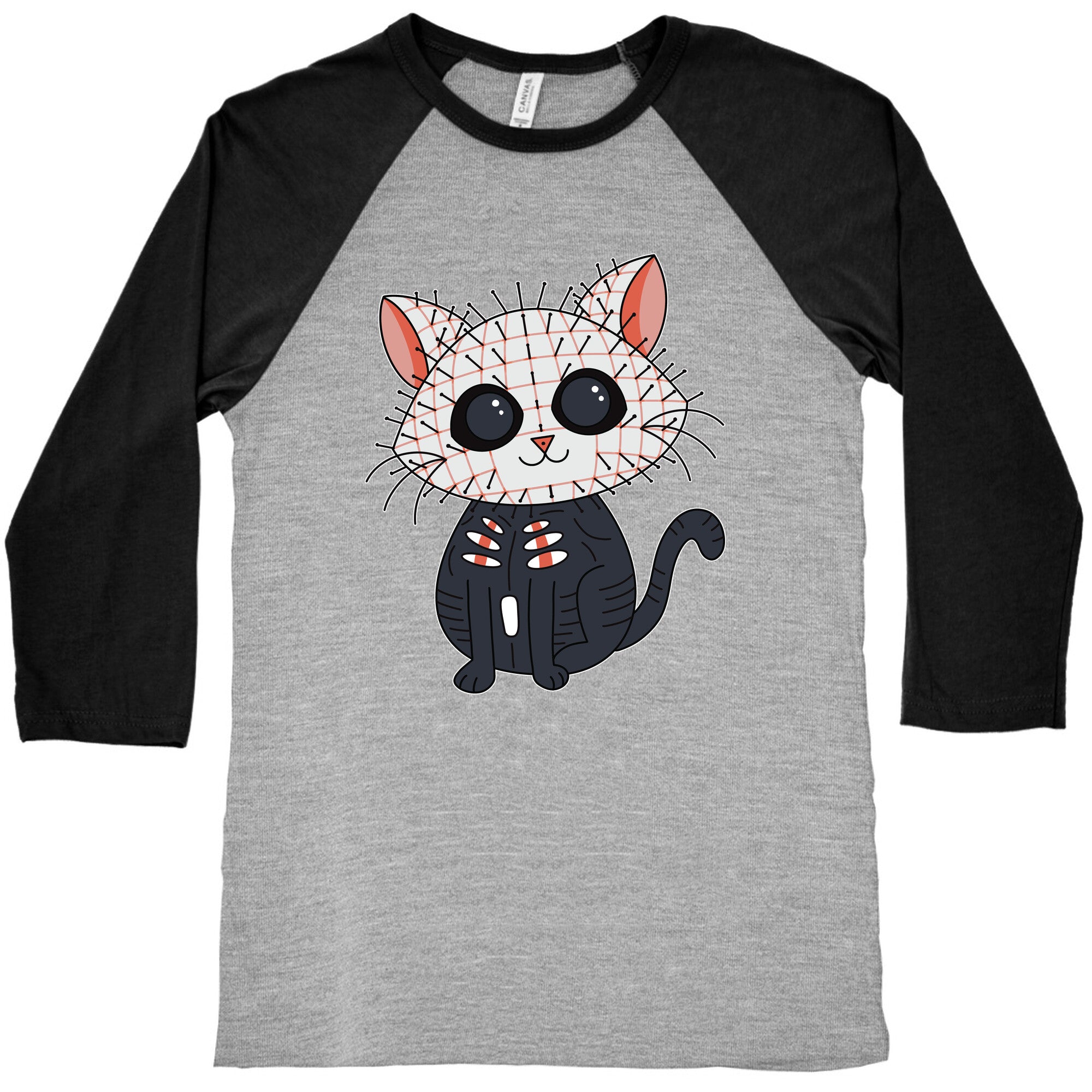 Hellraiser Pinhead Kitten Baseball Tee