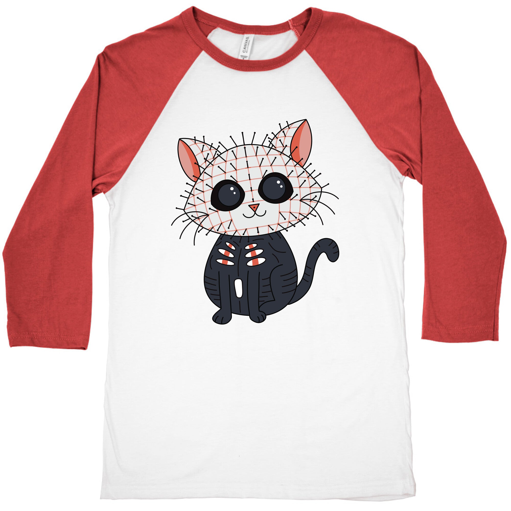 Hellraiser Pinhead Kitten Baseball Tee