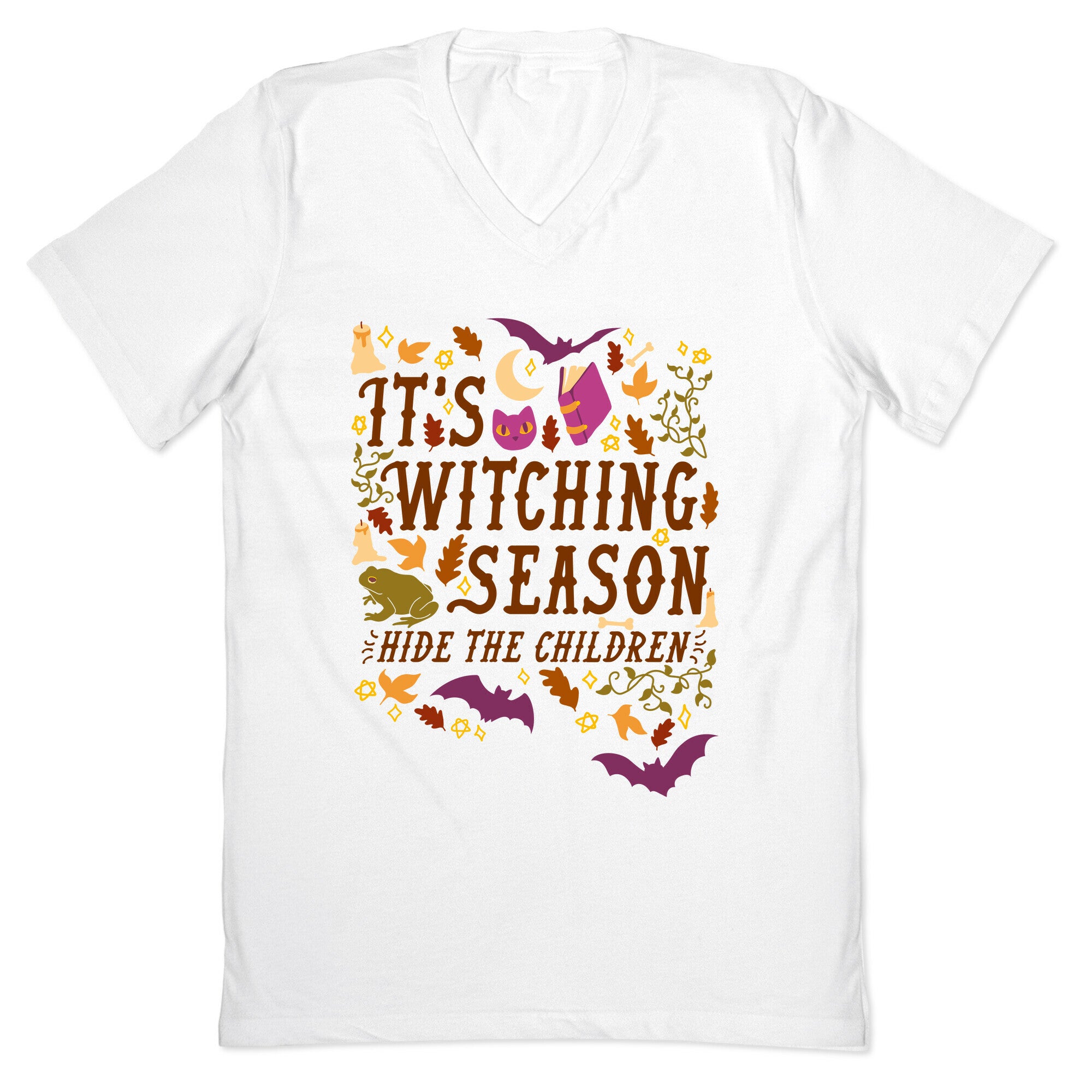 It's Witching Season Hide The Children V-Neck