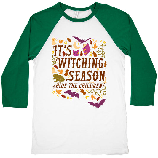 It's Witching Season Hide The Children Baseball Tee