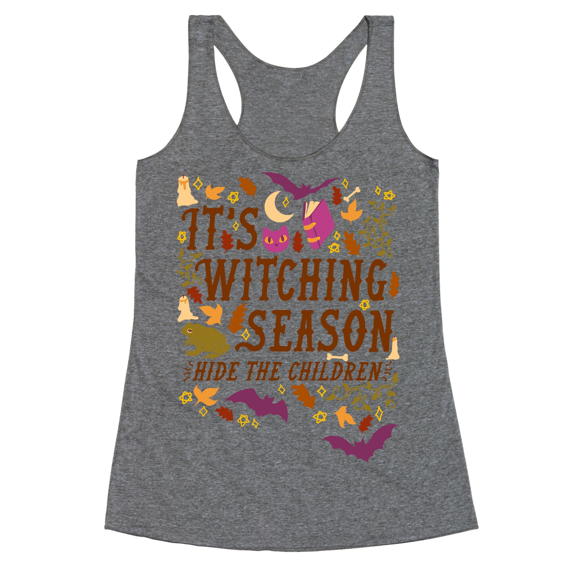 It's Witching Season Hide The Children Racerback Tank