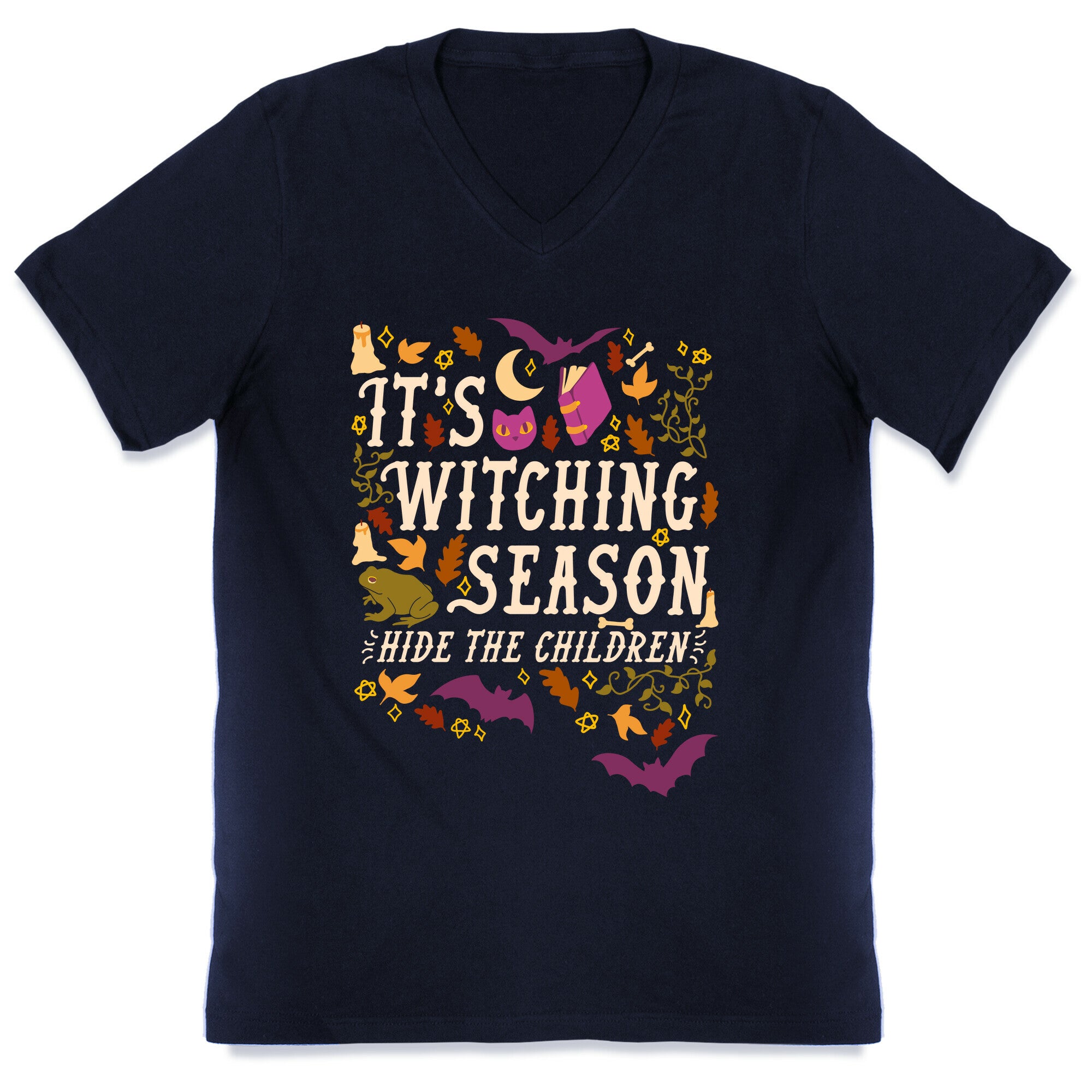 It's Witching Season Hide The Children V-Neck
