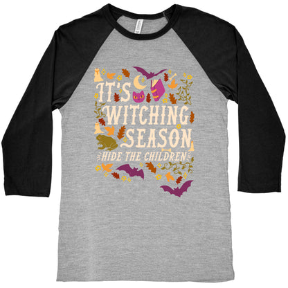 It's Witching Season Hide The Children Baseball Tee