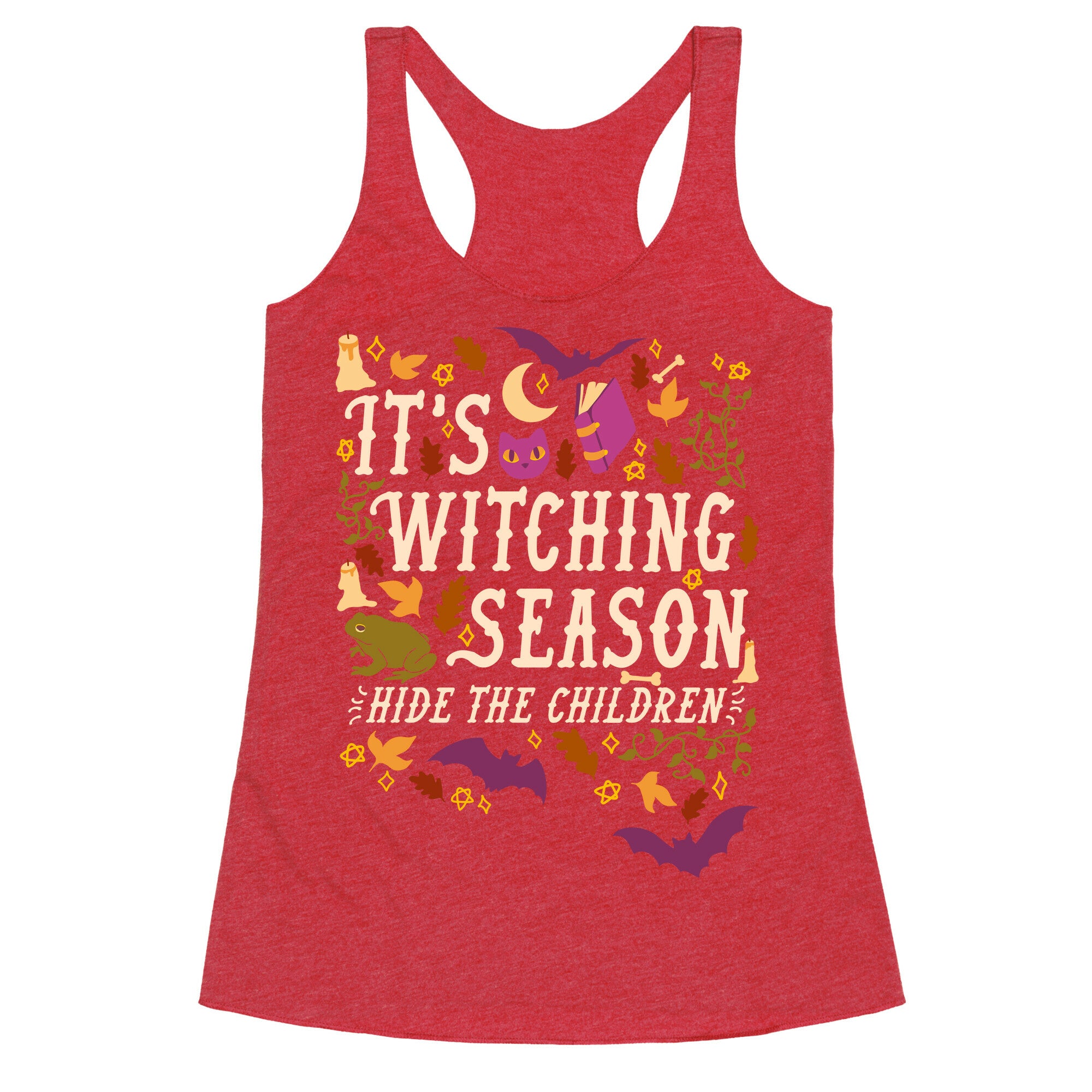 It's Witching Season Hide The Children Racerback Tank