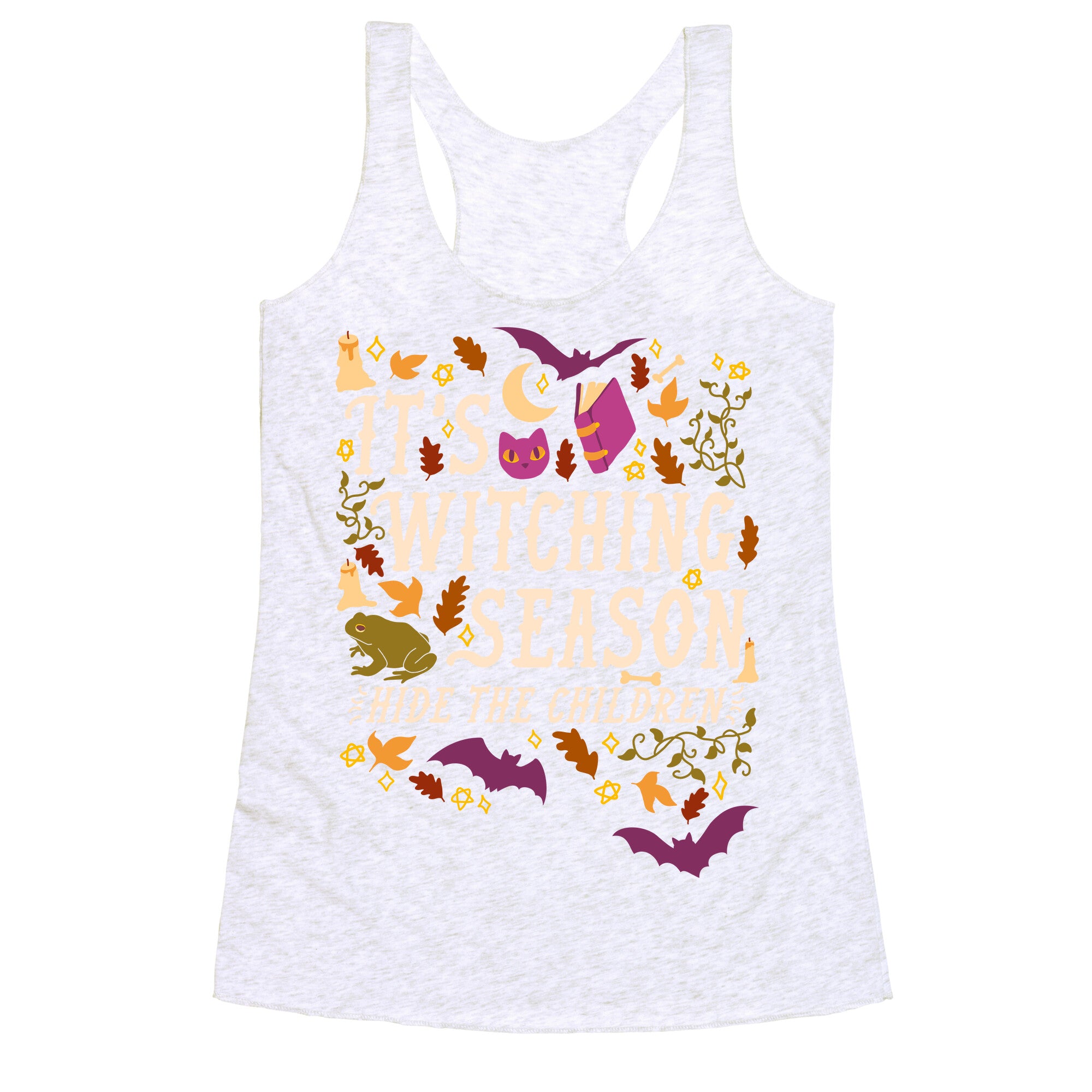 It's Witching Season Hide The Children Racerback Tank
