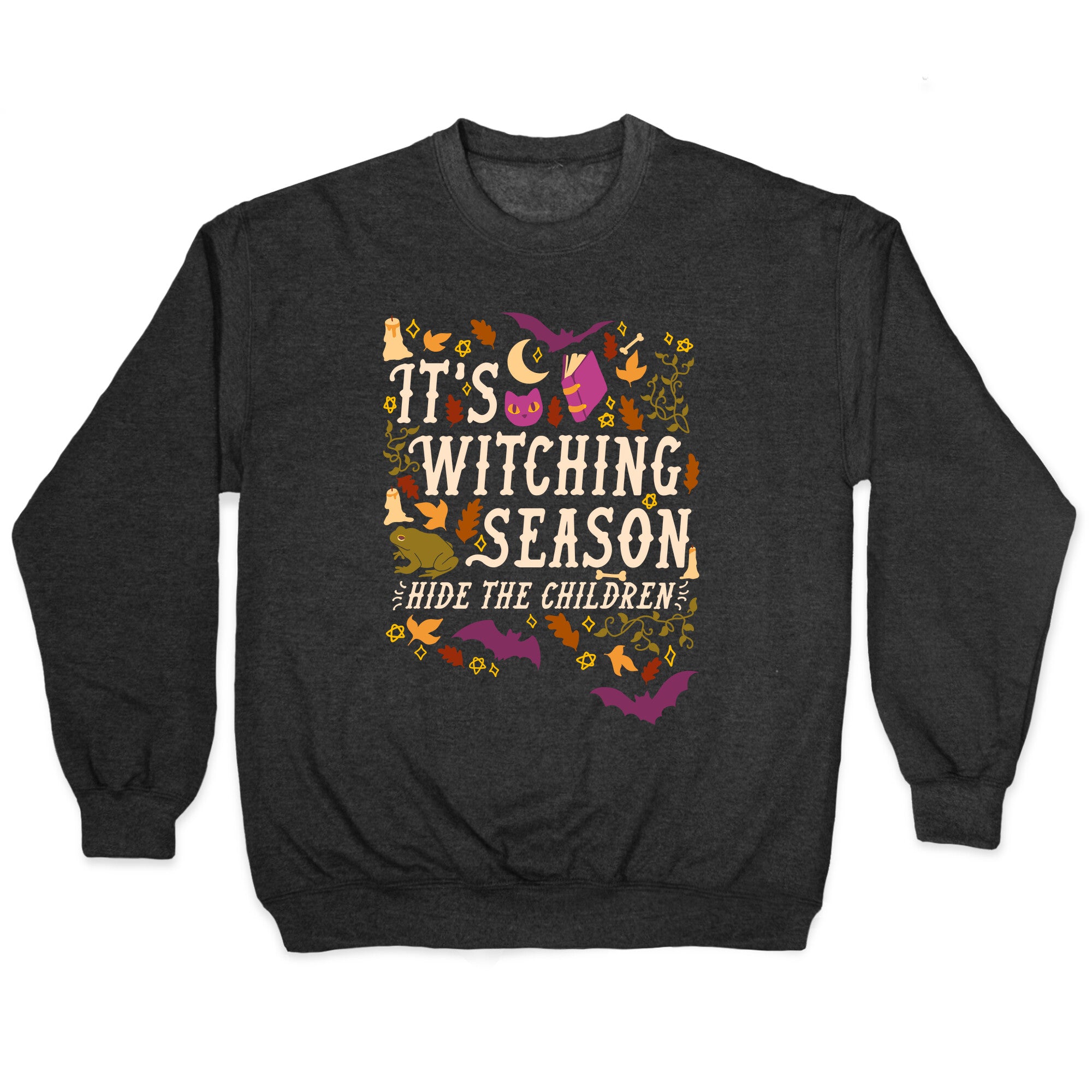 It's Witching Season Hide The Children Crewneck Sweatshirt