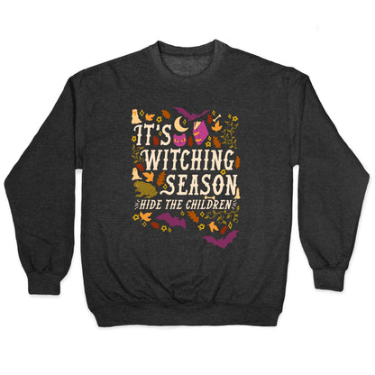 It's Witching Season Hide The Children Crewneck Sweatshirt
