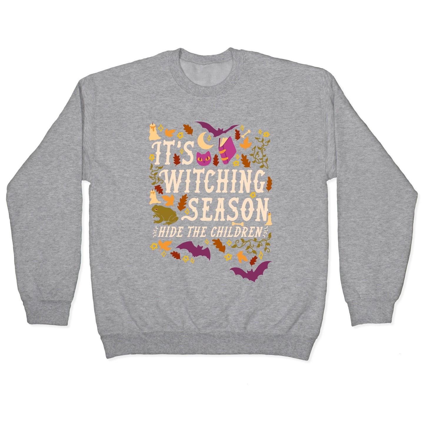 It's Witching Season Hide The Children Crewneck Sweatshirt