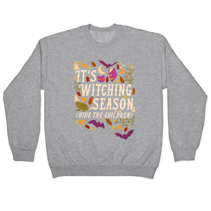 It's Witching Season Hide The Children Crewneck Sweatshirt