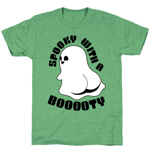 Spooky With A Booooty Ghost Unisex Triblend Tee