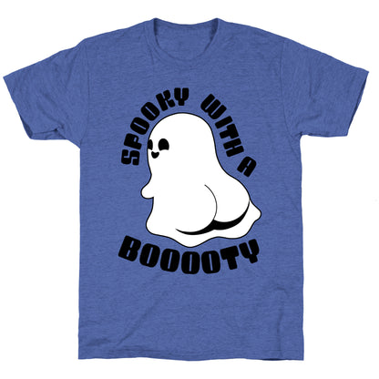 Spooky With A Booooty Ghost Unisex Triblend Tee