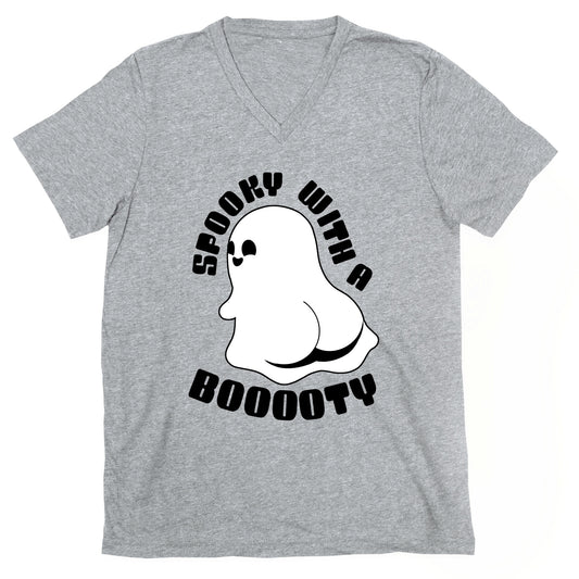 Spooky With A Booooty Ghost V-Neck