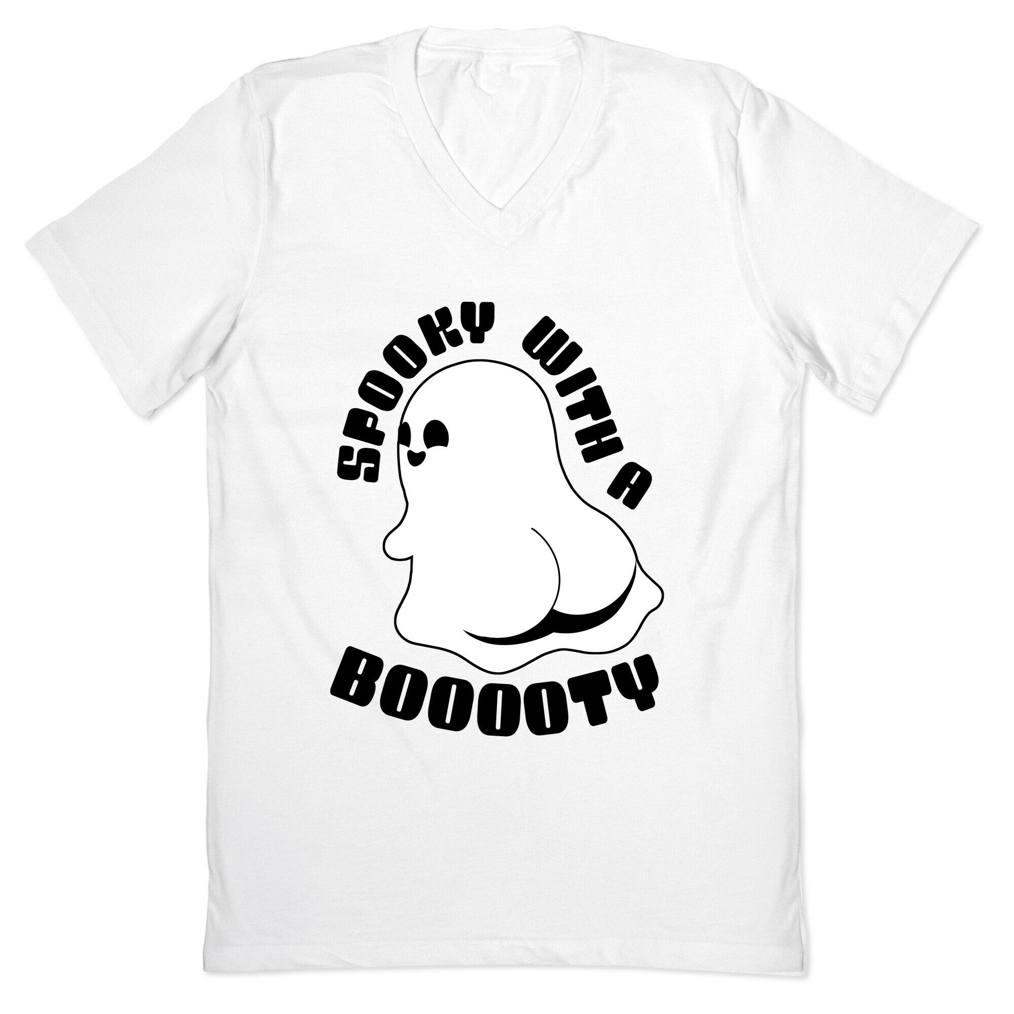 Spooky With A Booooty Ghost V-Neck