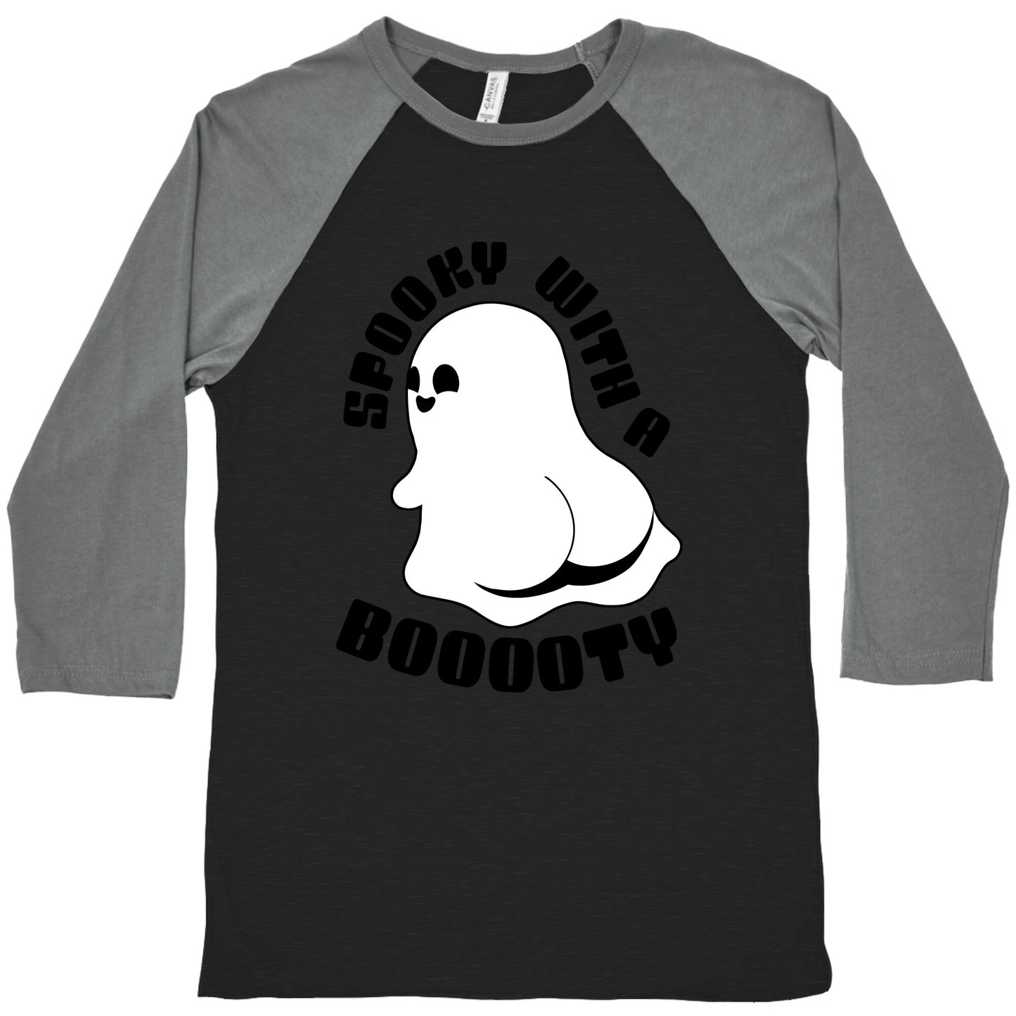 Spooky With A Booooty Ghost Baseball Tee