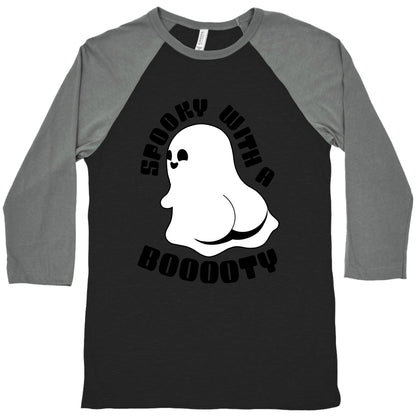 Spooky With A Booooty Ghost Baseball Tee