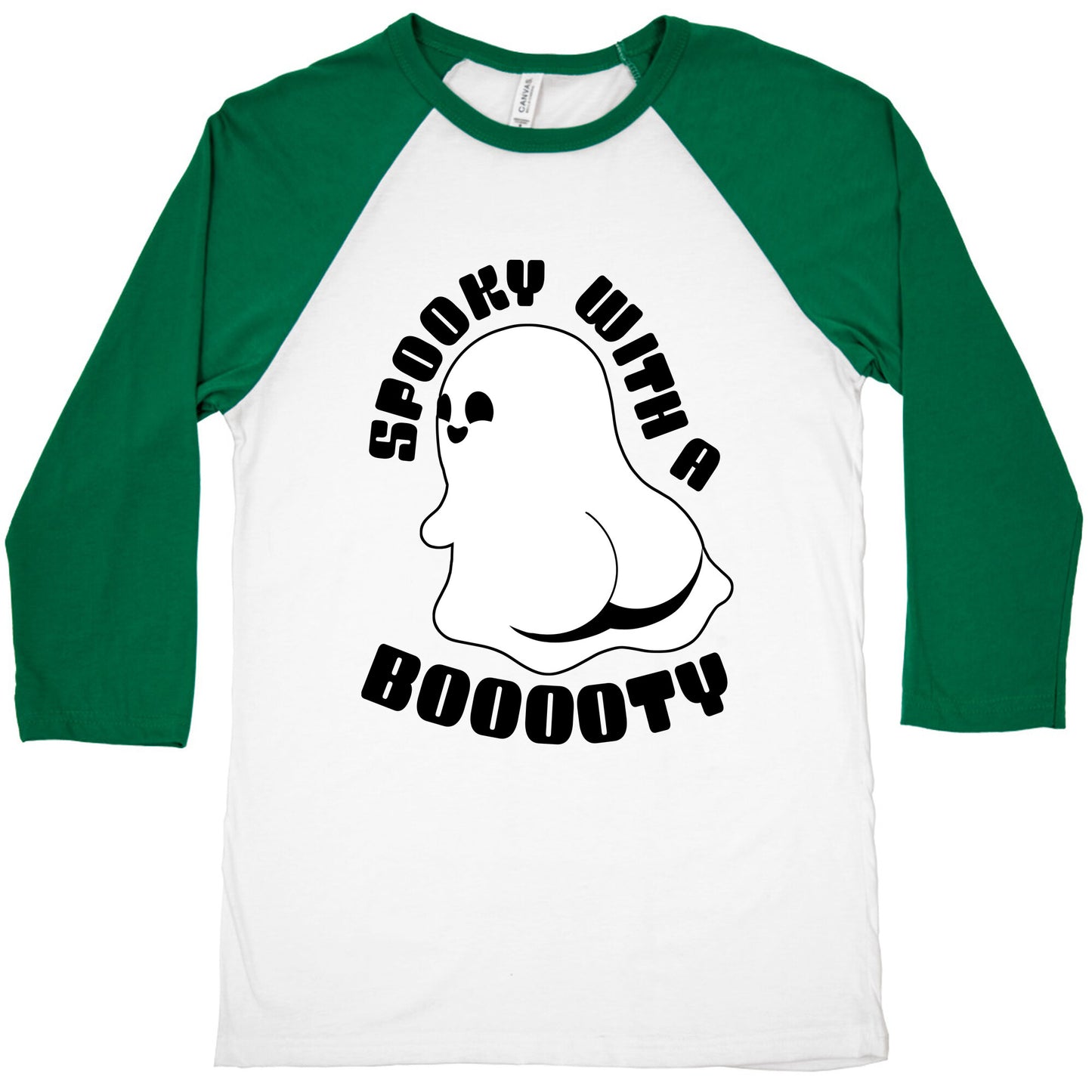 Spooky With A Booooty Ghost Baseball Tee