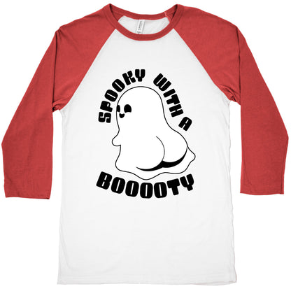 Spooky With A Booooty Ghost Baseball Tee