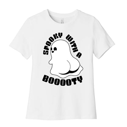 Spooky With A Booooty Ghost Women's Cotton Tee