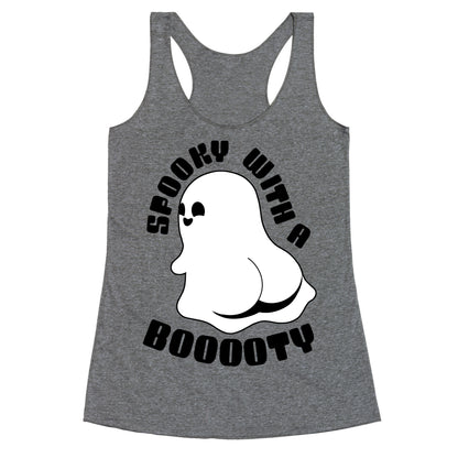 Spooky With A Booooty Ghost Racerback Tank