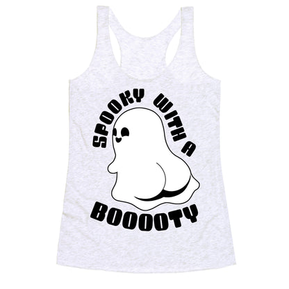 Spooky With A Booooty Ghost Racerback Tank