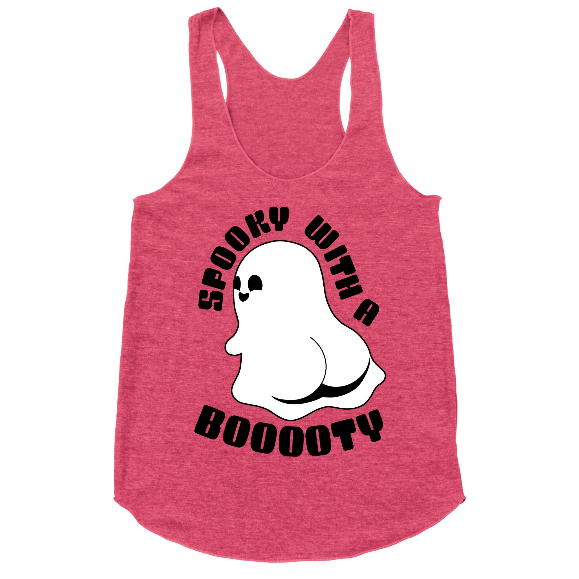 Spooky With A Booooty Ghost Racerback Tank