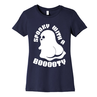 Spooky With A Booooty Ghost Women's Cotton Tee