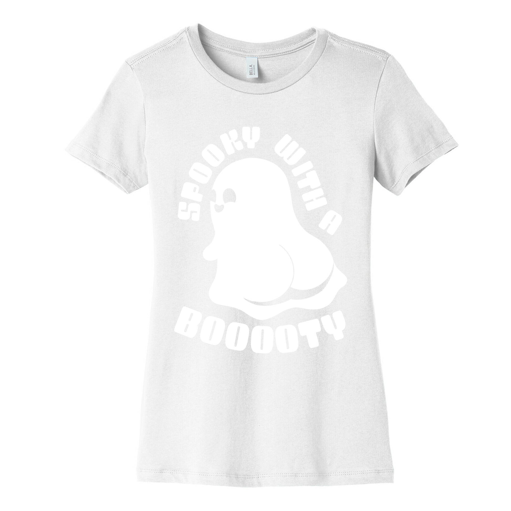 Spooky With A Booooty Ghost Women's Cotton Tee
