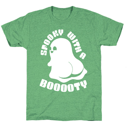 Spooky With A Booooty Ghost Unisex Triblend Tee