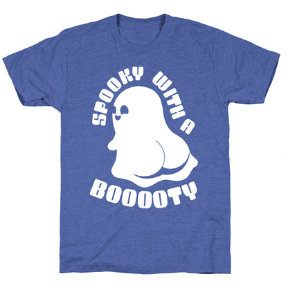 Spooky With A Booooty Ghost Unisex Triblend Tee