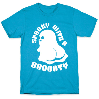 Spooky With A Booooty Ghost Unisex Triblend Tee