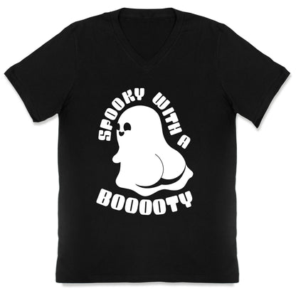 Spooky With A Booooty Ghost V-Neck