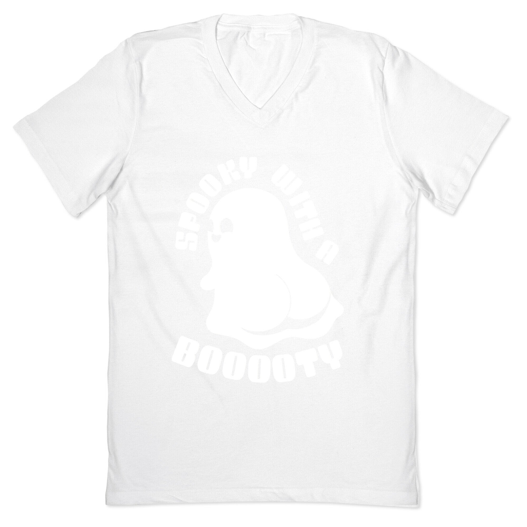 Spooky With A Booooty Ghost V-Neck