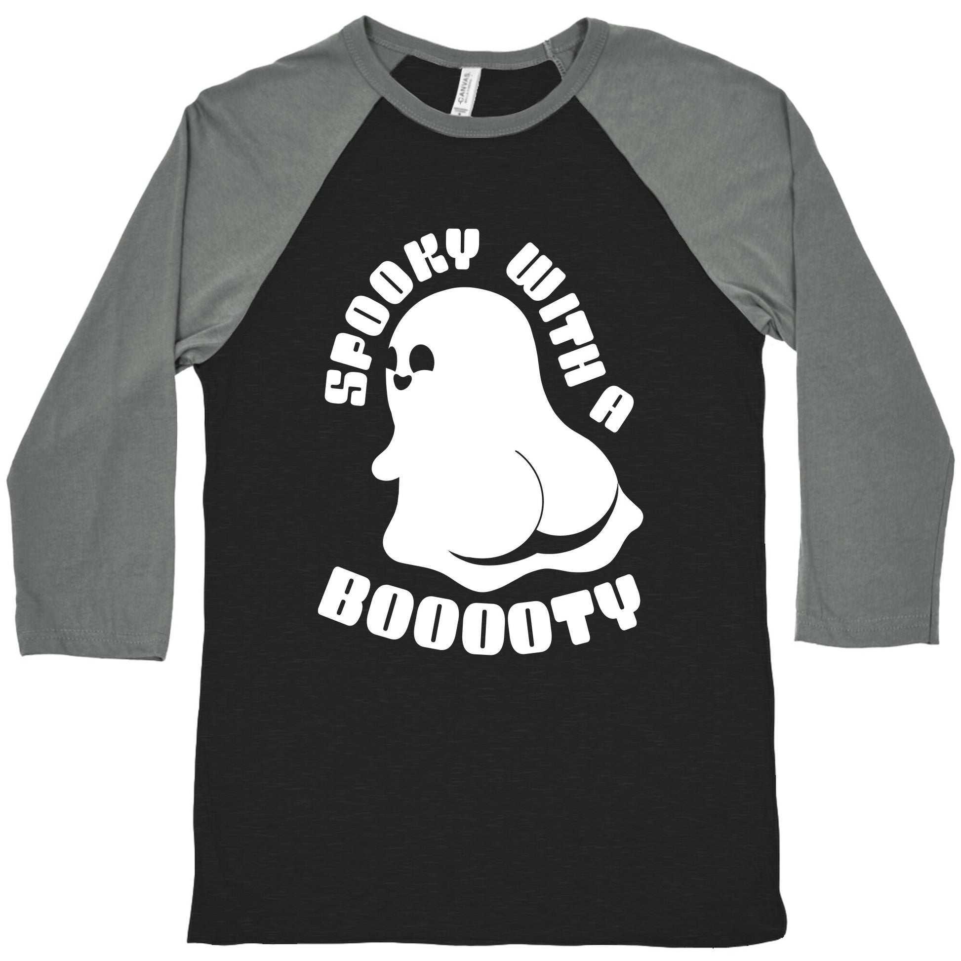 Spooky With A Booooty Ghost Baseball Tee