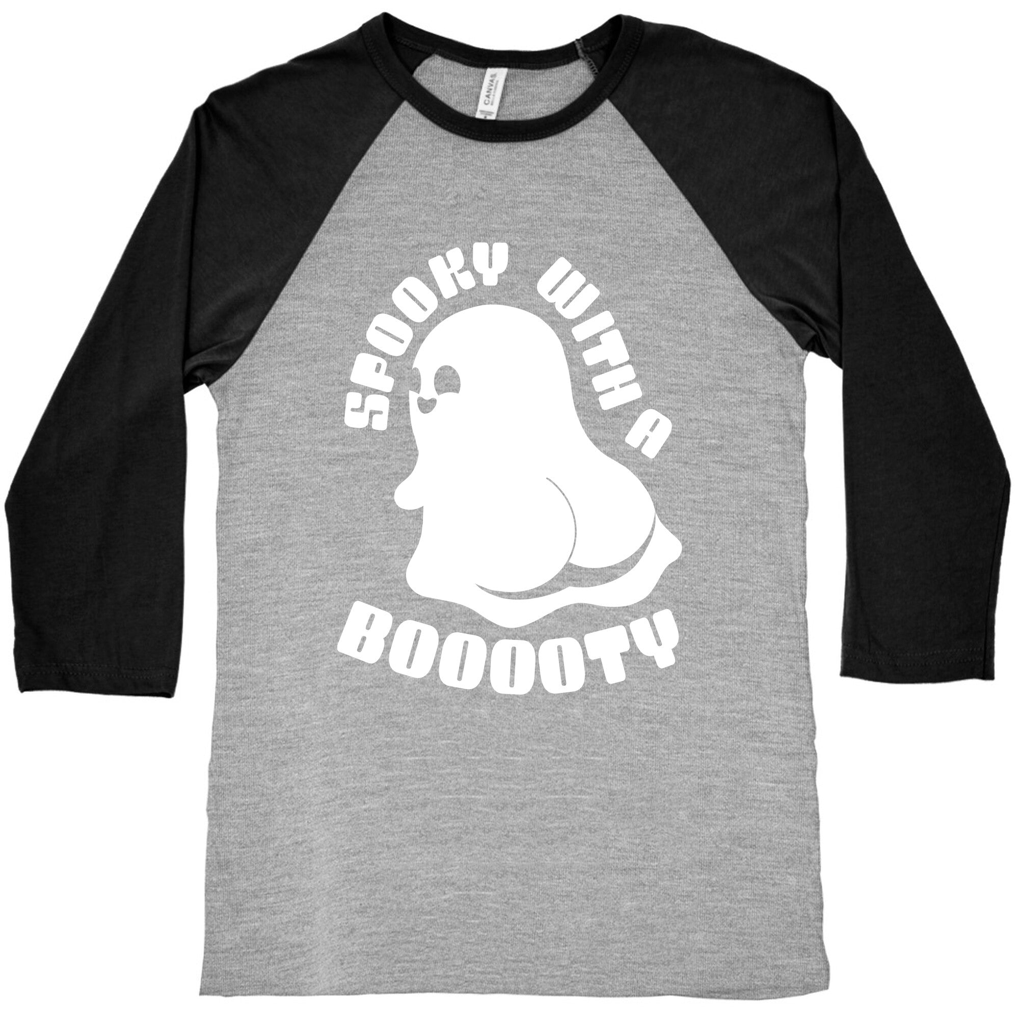 Spooky With A Booooty Ghost Baseball Tee